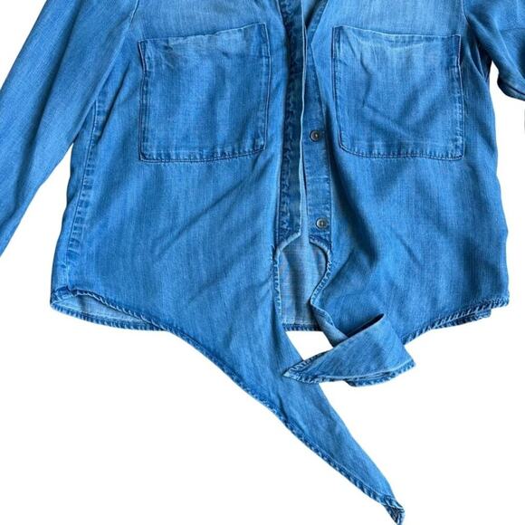 Cloth & Stone Long Sleeve Newtown Chambray Buttondown Blue XS - Picture 6 of 9